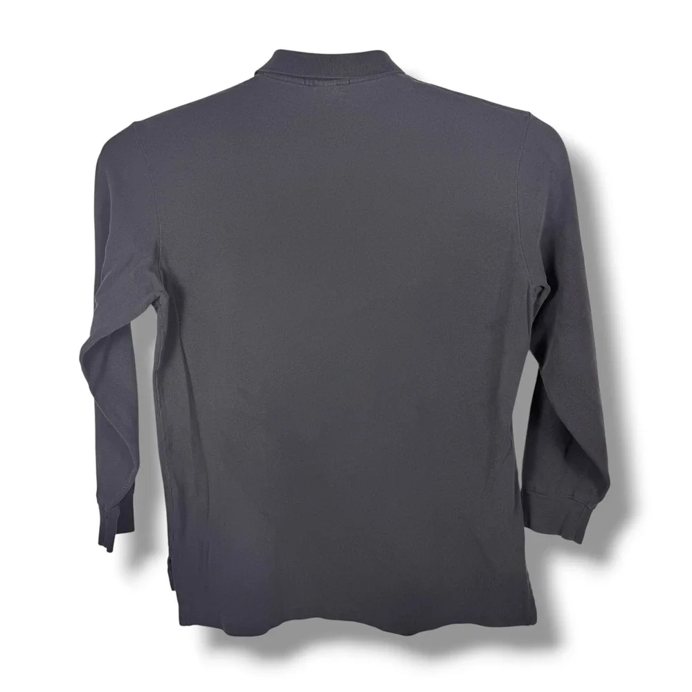 Vintage Polo Ralph Lauren Long Sleeve Polo Men L Black Fade Classic Pony Utility
